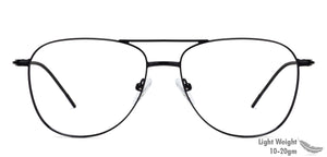 Black Aviator Full Rim Unisex Eyeglasses by Vincent Chase Online-128995