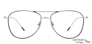 Gold Aviator Full Rim Unisex Eyeglasses by Vincent Chase VC-128996