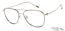 Load image into Gallery viewer, Gold Aviator Full Rim Unisex Eyeglasses by Vincent Chase VC-128996