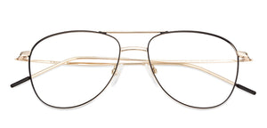 Gold Aviator Full Rim Unisex Eyeglasses by Vincent Chase VC-128996