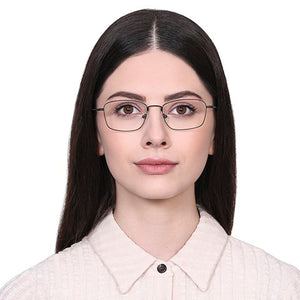 Gunmetal Rectangle Full Rim Unisex Eyeglasses by Vincent Chase Online-129004