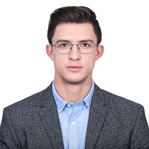 Gunmetal Rectangle Full Rim Unisex Eyeglasses by Vincent Chase Online-129004
