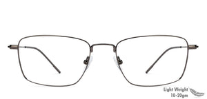 Gunmetal Rectangle Full Rim Unisex Eyeglasses by Vincent Chase Online-129004