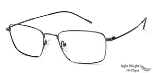 Gunmetal Rectangle Full Rim Unisex Eyeglasses by Vincent Chase Online-129004