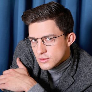 Black Rectangle Full Rim Unisex Eyeglasses by Vincent Chase-129009