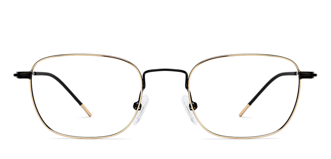 Black Rectangle Full Rim Unisex Eyeglasses by Vincent Chase-129009