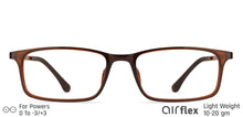 Load image into Gallery viewer, Brown Rectangle Full Rim Unisex Eyeglasses by Lenskart Air Online-129064