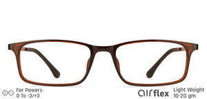 Brown Rectangle Full Rim Unisex Eyeglasses by Lenskart Air Online-129064