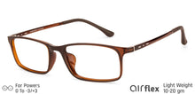 Load image into Gallery viewer, Brown Rectangle Full Rim Unisex Eyeglasses by Lenskart Air Online-129064