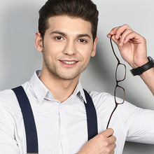 Load image into Gallery viewer, Brown Rectangle Full Rim Unisex Eyeglasses by Lenskart Air Online-129064