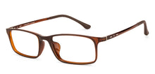 Load image into Gallery viewer, Brown Rectangle Full Rim Unisex Eyeglasses by Lenskart Air Online-129064