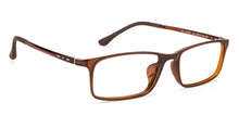 Load image into Gallery viewer, Brown Rectangle Full Rim Unisex Eyeglasses by Lenskart Air Online-129064