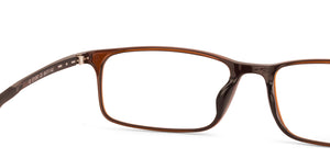 Brown Rectangle Full Rim Unisex Eyeglasses by Lenskart Air Online-129064