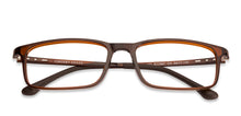 Load image into Gallery viewer, Brown Rectangle Full Rim Unisex Eyeglasses by Lenskart Air Online-129064