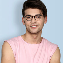 Load image into Gallery viewer, Black Round Full Rim Unisex Eyeglasses by Lenskart Air Online-129069