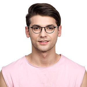 Black Round Full Rim Unisex Eyeglasses by Lenskart Air Online-129069