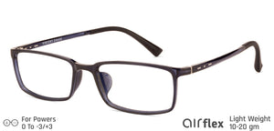Blue Rectangle Full Rim Unisex Eyeglasses by Lenskart Air Online-129077