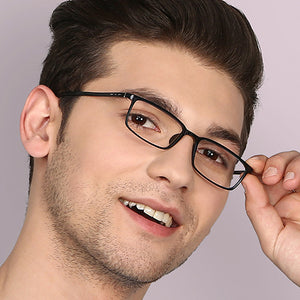 Blue Rectangle Full Rim Unisex Eyeglasses by Lenskart Air Online-129077