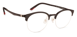 Black Round Half Rim Unisex Eyeglasses by Lenskart Air Online-129080
