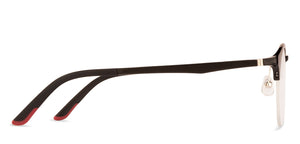 Black Round Half Rim Unisex Eyeglasses by Lenskart Air Online-129080
