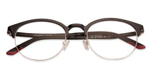 Load image into Gallery viewer, Black Round Half Rim Unisex Eyeglasses by Lenskart Air Online-129080