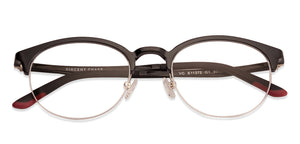 Black Round Half Rim Unisex Eyeglasses by Lenskart Air Online-129080