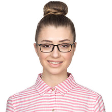 Load image into Gallery viewer, Black Rectangle Full Rim Unisex Eyeglasses by Lenskart Air Online-129082