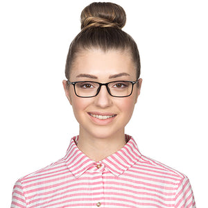 Black Rectangle Full Rim Unisex Eyeglasses by Lenskart Air Online-129082
