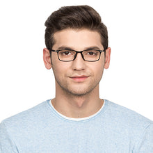 Load image into Gallery viewer, Black Rectangle Full Rim Unisex Eyeglasses by Lenskart Air Online-129082