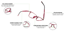 Load image into Gallery viewer, Red Rectangle Full Rim Unisex Eyeglasses by Lenskart Air Online-129083