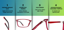 Load image into Gallery viewer, Red Rectangle Full Rim Unisex Eyeglasses by Lenskart Air Online-129083