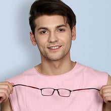 Load image into Gallery viewer, Red Rectangle Full Rim Unisex Eyeglasses by Lenskart Air Online-129083