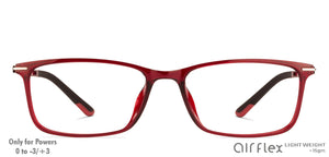 Red Rectangle Full Rim Unisex Eyeglasses by Lenskart Air Online-129083