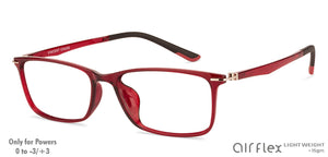 Red Rectangle Full Rim Unisex Eyeglasses by Lenskart Air Online-129083
