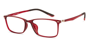 Red Rectangle Full Rim Unisex Eyeglasses by Lenskart Air Online-129083