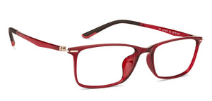Red Rectangle Full Rim Unisex Eyeglasses by Lenskart Air Online-129083