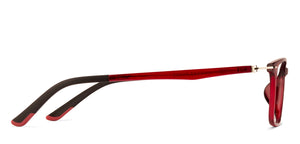 Red Rectangle Full Rim Unisex Eyeglasses by Lenskart Air Online-129083