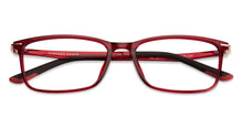 Load image into Gallery viewer, Red Rectangle Full Rim Unisex Eyeglasses by Lenskart Air Online-129083