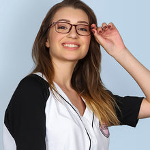 Load image into Gallery viewer, Red Rectangle Full Rim Unisex Eyeglasses by Lenskart Air Online-129087