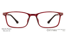 Load image into Gallery viewer, Red Rectangle Full Rim Unisex Eyeglasses by Lenskart Air Online-129087