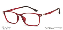 Load image into Gallery viewer, Red Rectangle Full Rim Unisex Eyeglasses by Lenskart Air Online-129087
