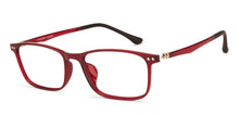Load image into Gallery viewer, Red Rectangle Full Rim Unisex Eyeglasses by Lenskart Air Online-129087