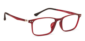 Red Rectangle Full Rim Unisex Eyeglasses by Lenskart Air Online-129087