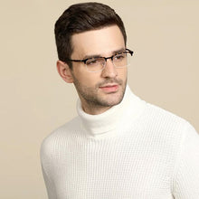 Load image into Gallery viewer, Brown Rectangle Half Rim Unisex Eyeglasses by Lenskart Air Online-129089