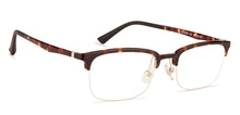 Load image into Gallery viewer, Brown Rectangle Half Rim Unisex Eyeglasses by Lenskart Air Online-129089