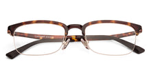 Load image into Gallery viewer, Brown Rectangle Half Rim Unisex Eyeglasses by Lenskart Air Online-129089