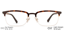 Load image into Gallery viewer, Brown Rectangle Half Rim Unisex Eyeglasses by Lenskart Air Online-129089