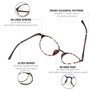 Brown Round Full Rim Unisex Eyeglasses by Lenskart Air Online-129096