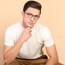 Load image into Gallery viewer, Brown Round Full Rim Unisex Eyeglasses by Lenskart Air Online-129096