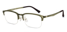 Load image into Gallery viewer, Green Rectangle Half Rim Unisex Eyeglasses by Lenskart Air Computer Glasses-148130